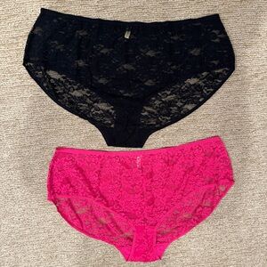 Womens Panties Underwear Plus Size 13 Pink & Black